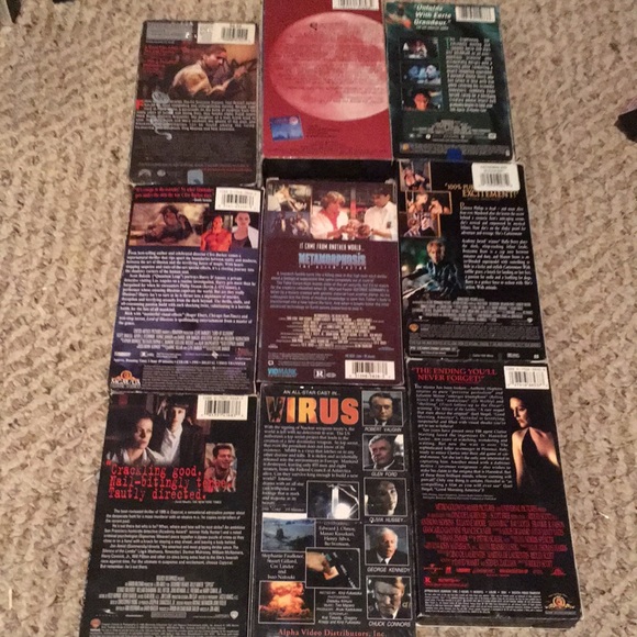 Media Vintage Vhs A Cassettes Plus One Double Cassette Horror Movies